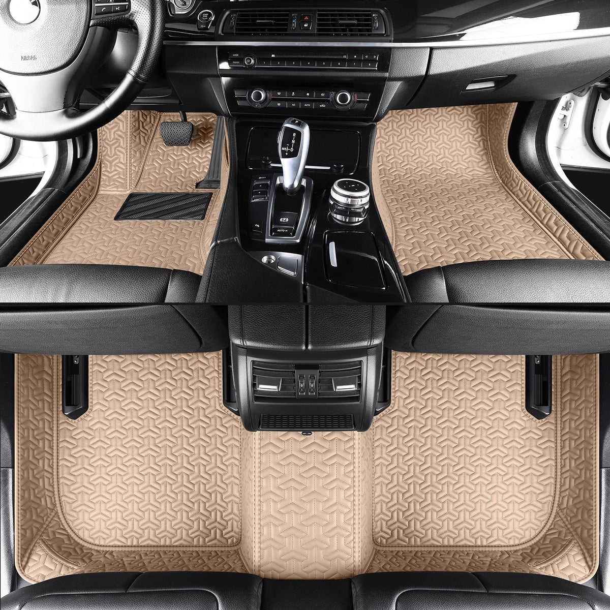 Classic Stitching Custom Luxury Car Floor Mats Set