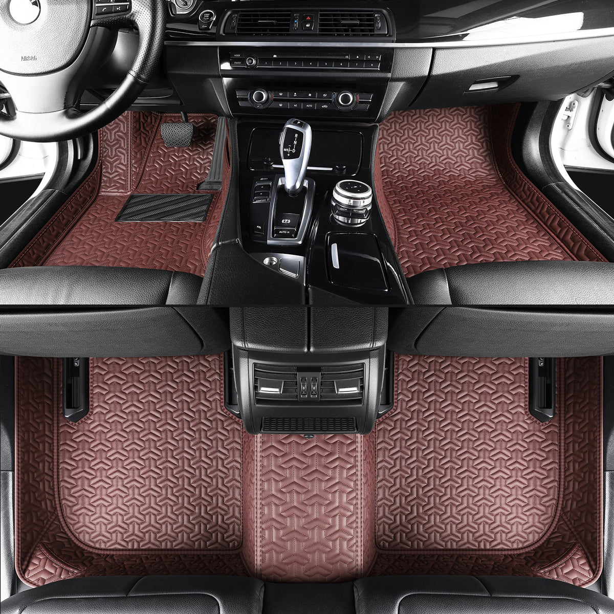 Classic Stitching Custom Luxury Car Floor Mats Set