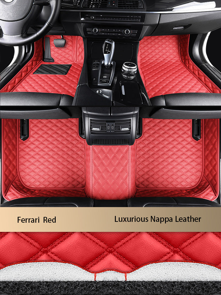 Diamond Stitching Custom Luxury Car Floor Mats Set