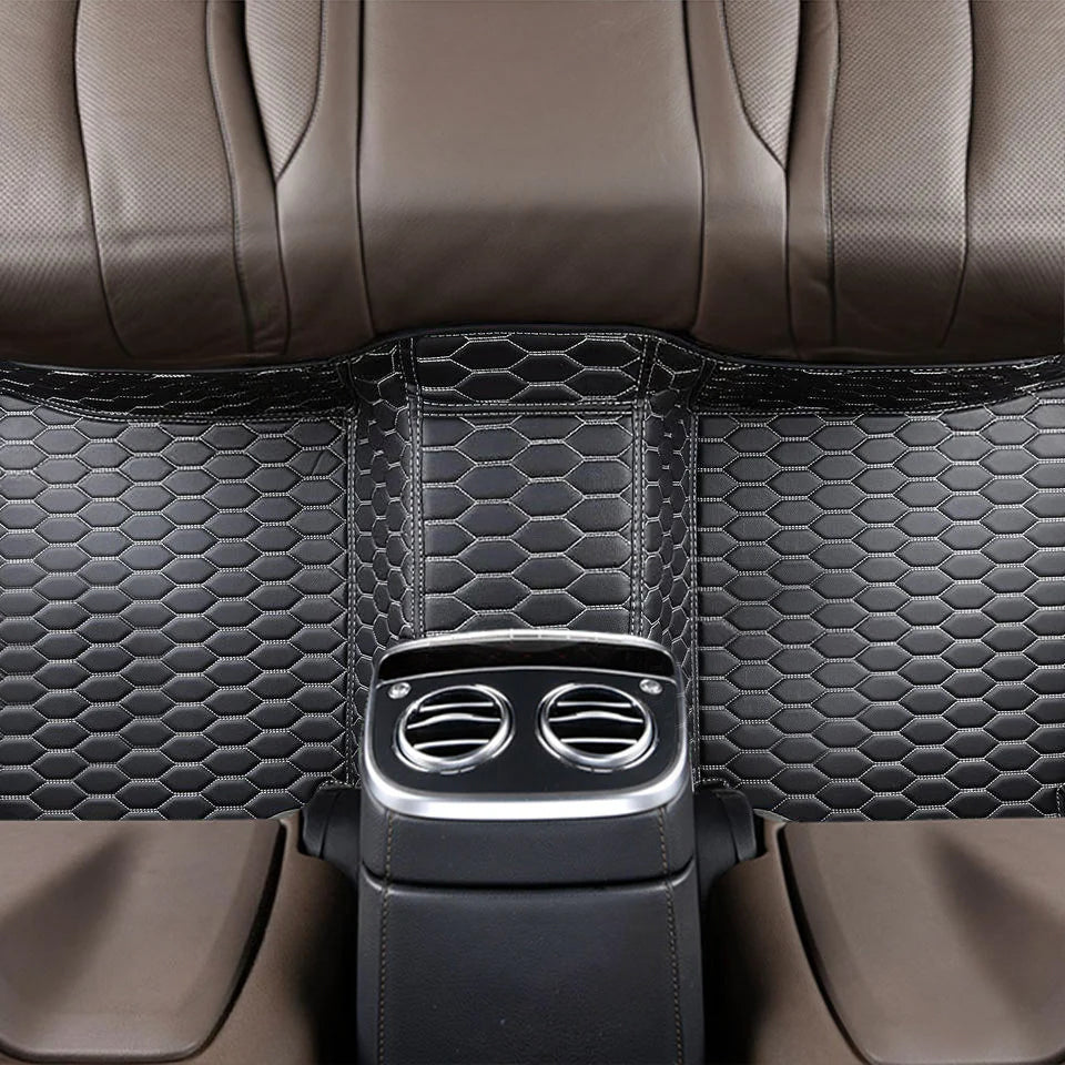 Honeycomb Stitching Custom Luxury Car Floor Mats Set