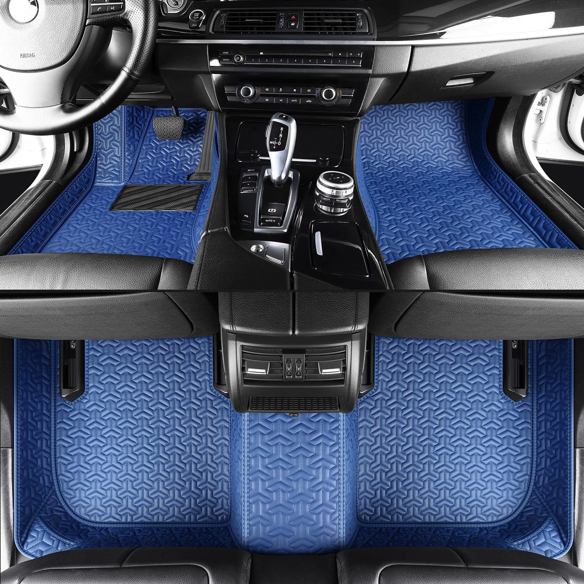 Classic Stitching Custom Double Layer Luxury Car Floor Mats Set