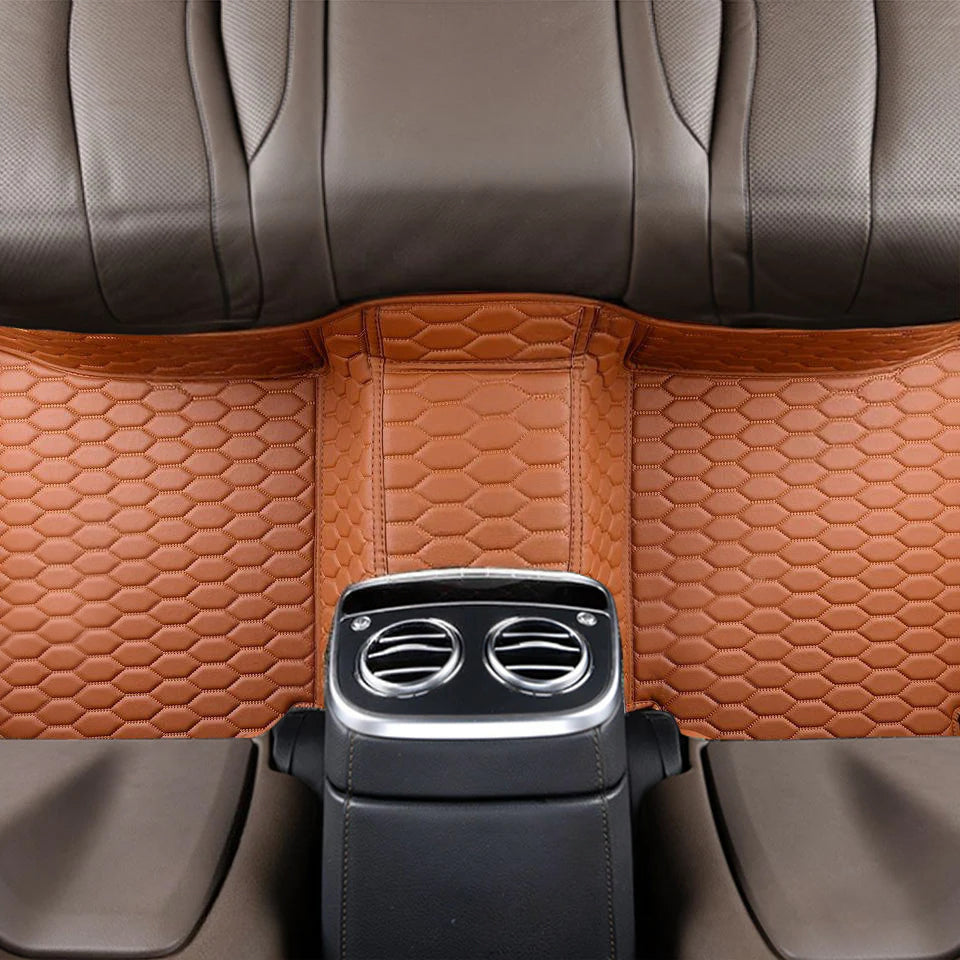 Honeycomb Stitching Custom Luxury Car Floor Mats Set