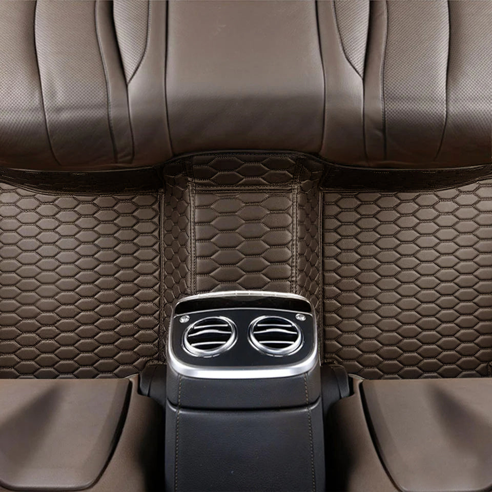 Honeycomb Stitching Custom Luxury Car Floor Mats Set