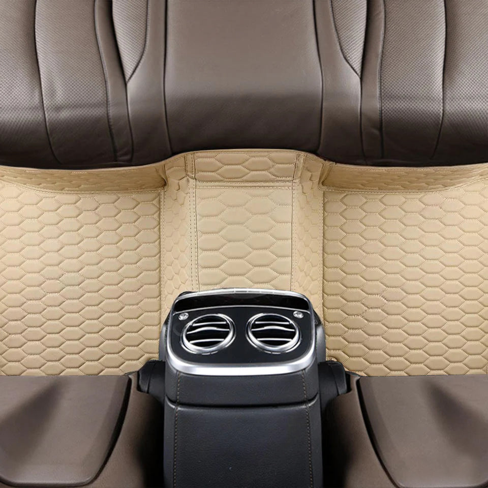Honeycomb Stitching Custom Luxury Car Floor Mats Set