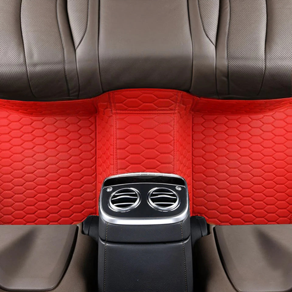 Honeycomb Stitching Custom Luxury Car Floor Mats Set
