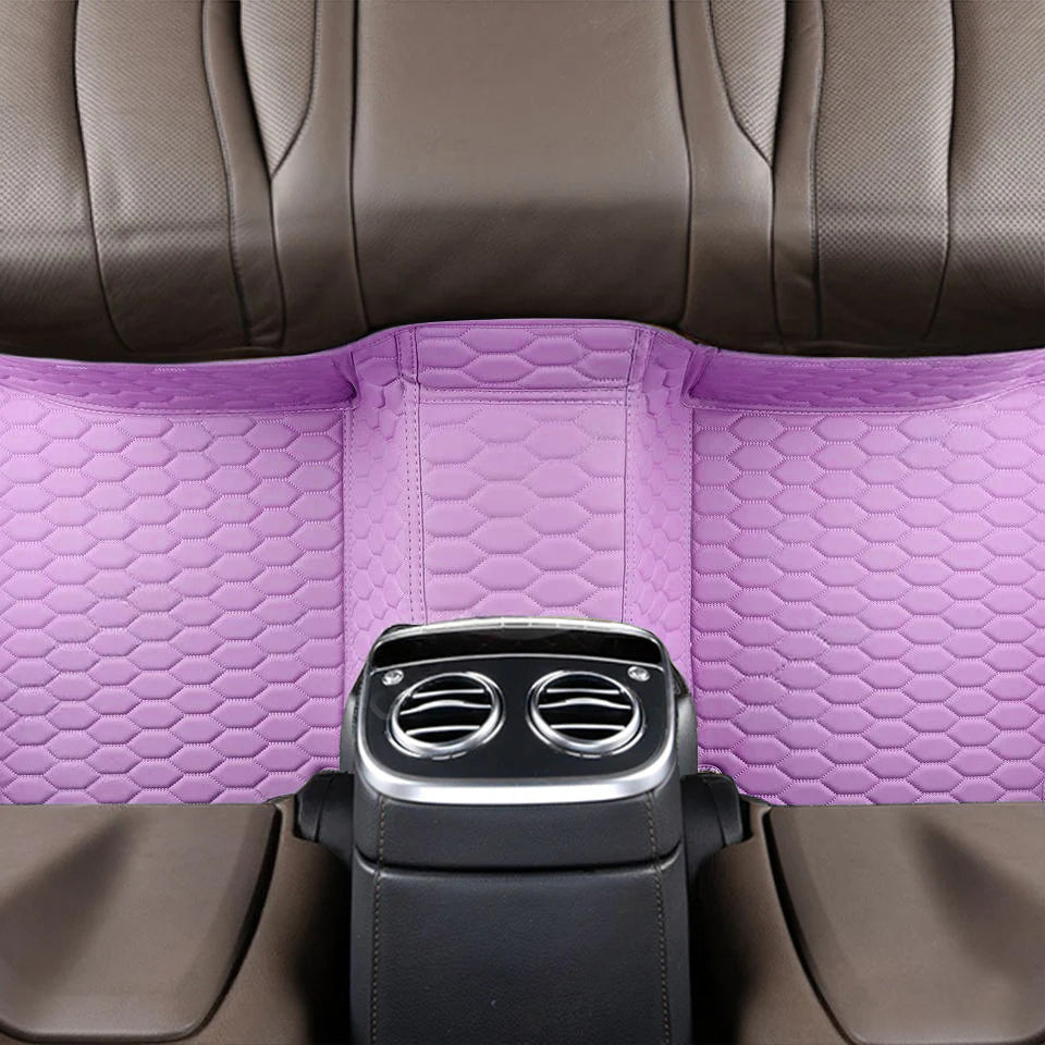 Honeycomb Stitching Custom Luxury Car Floor Mats Set