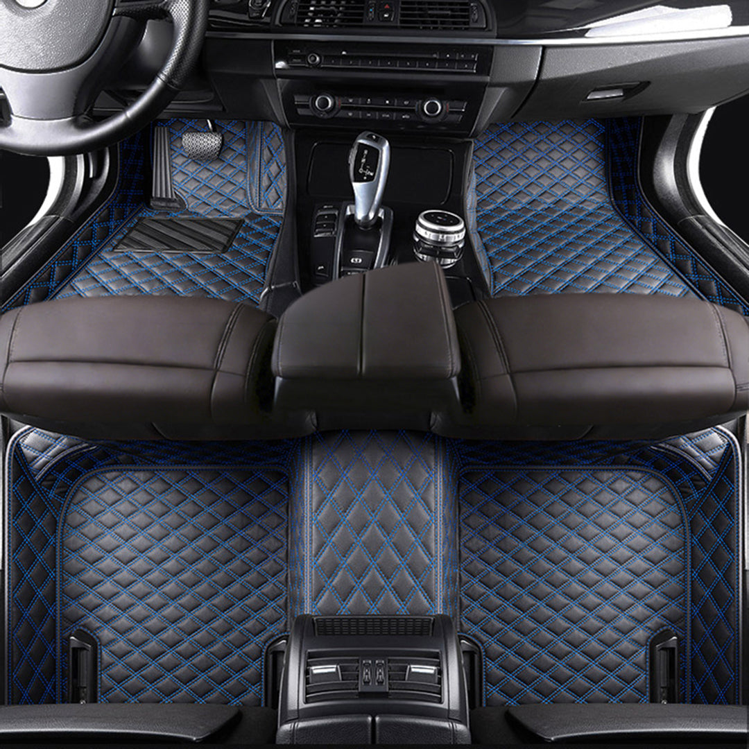 Diamond Stitching Custom Luxury Car Floor Mats Set