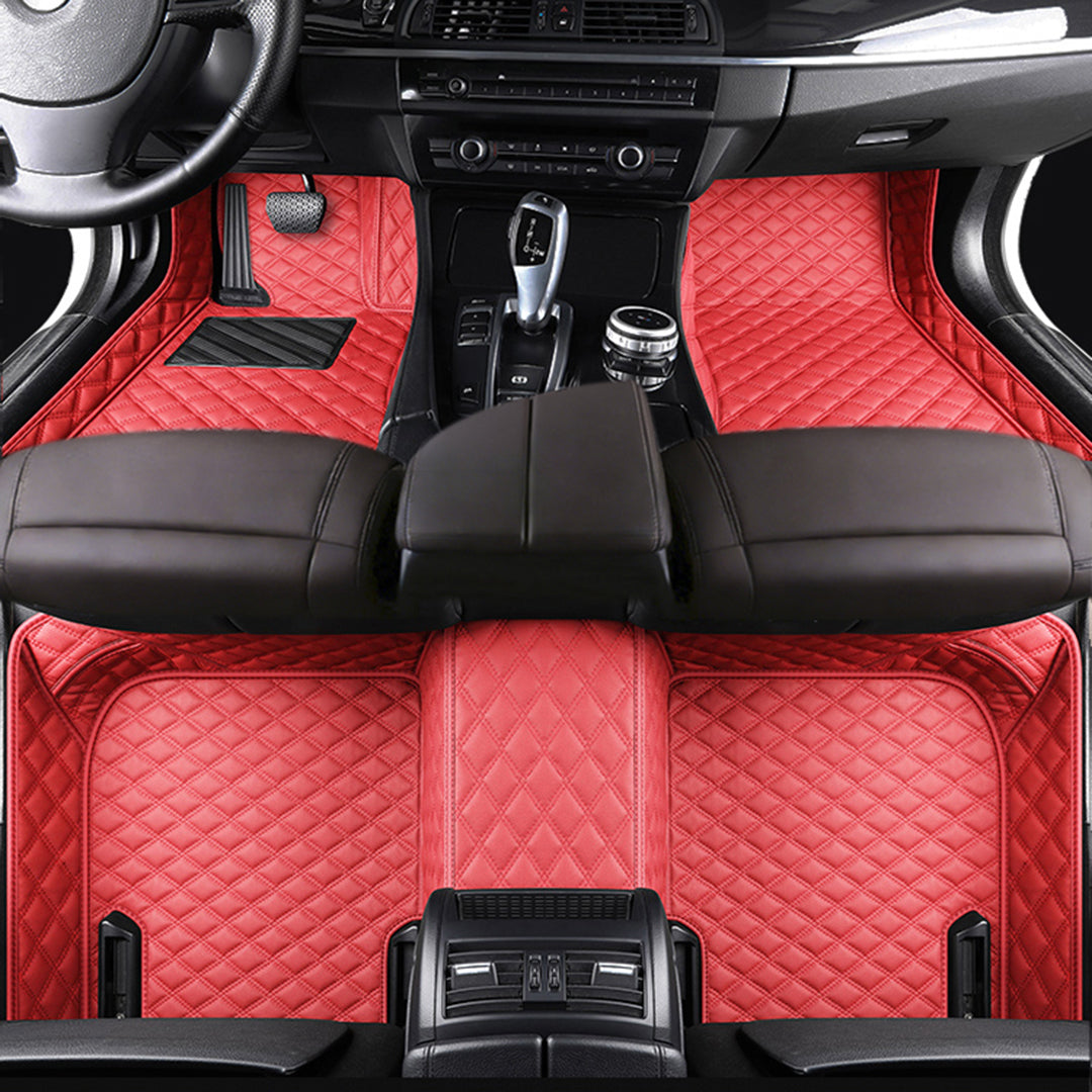 Diamond Stitching Custom Luxury Car Floor Mats Set