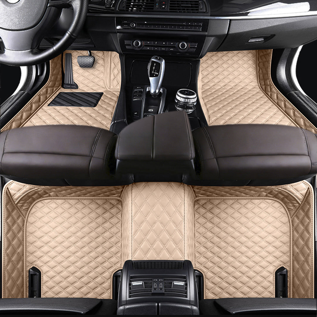 Diamond Stitching Custom Luxury Car Floor Mats Set