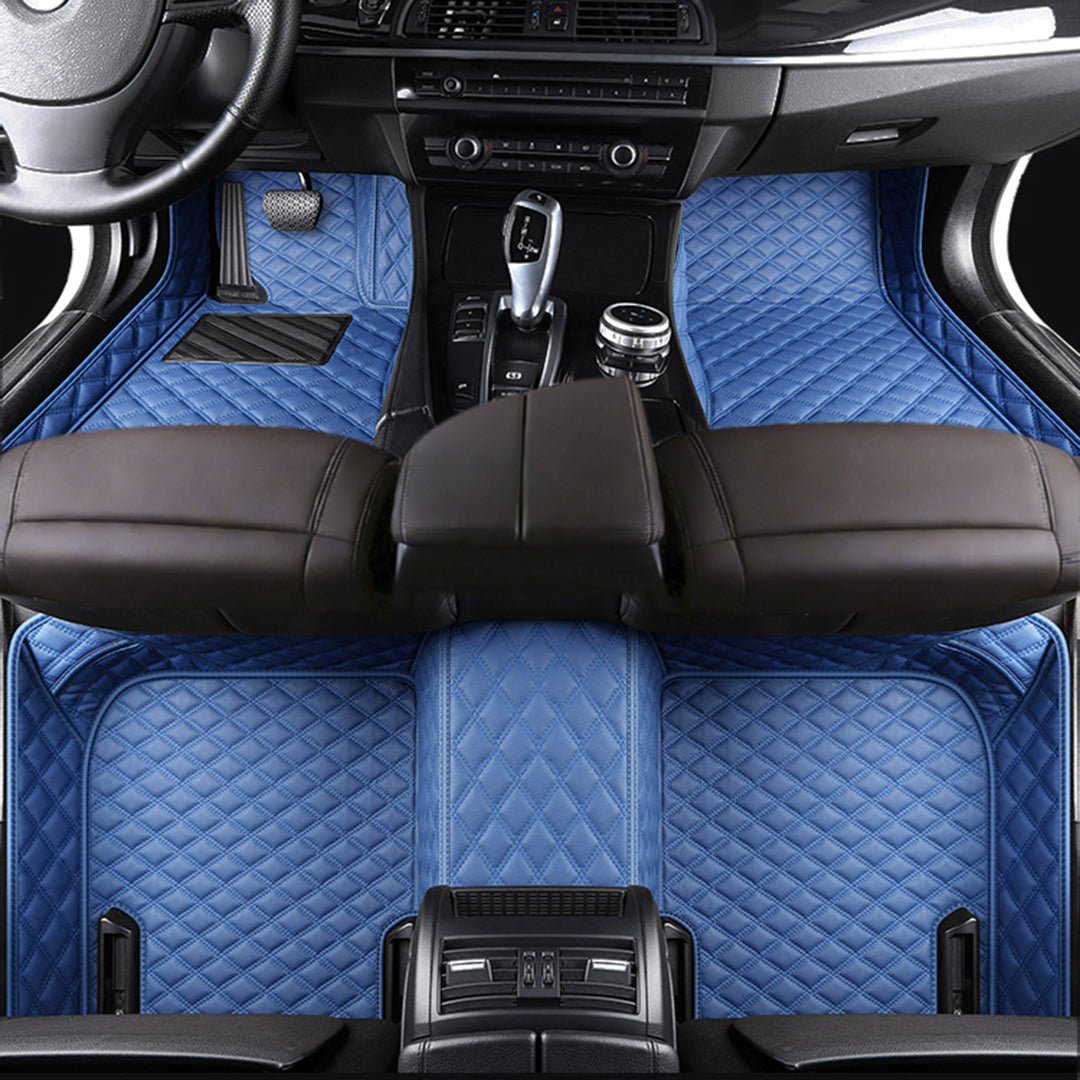 Diamond Stitching Custom Luxury Car Floor Mats Set