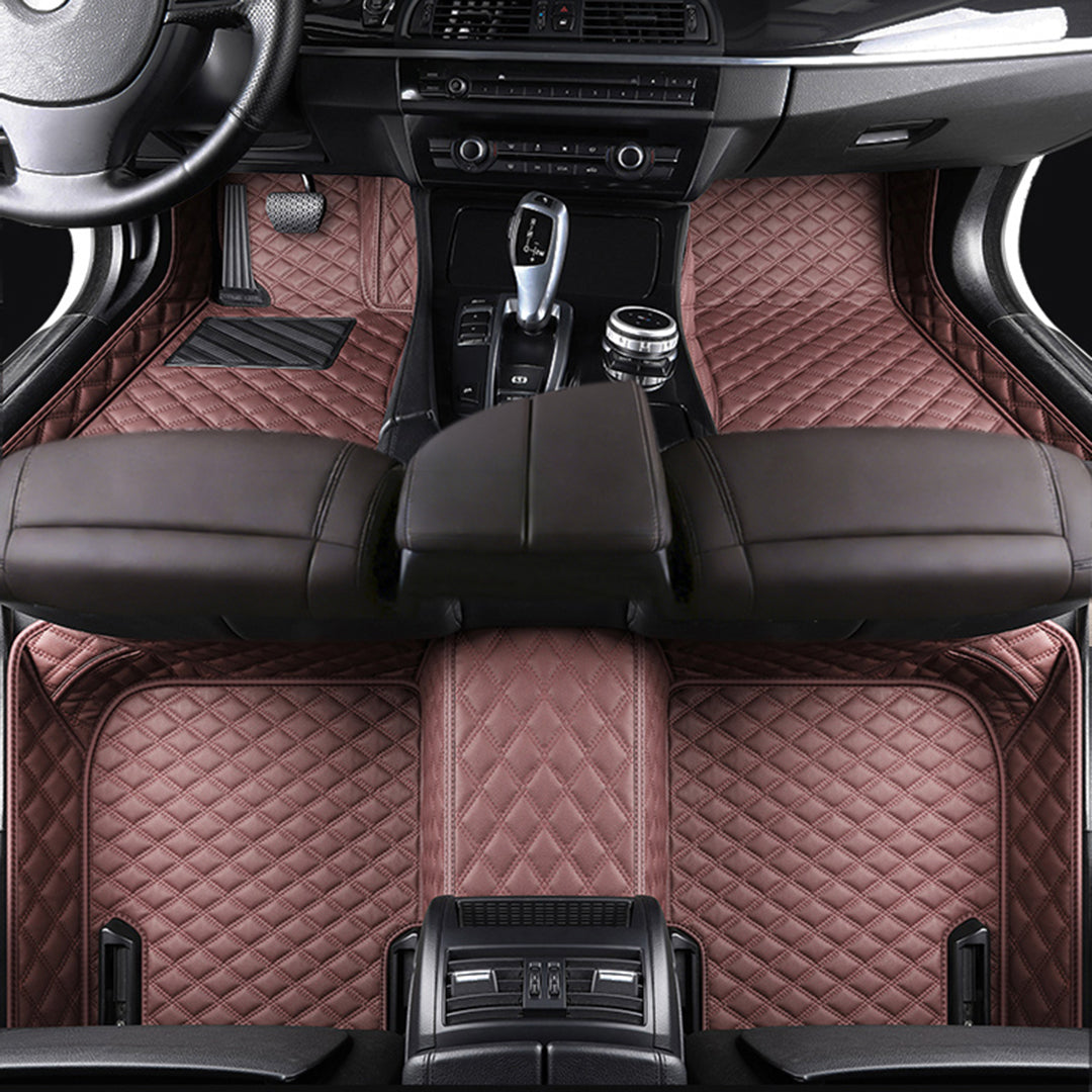 Diamond Stitching Custom Luxury Car Floor Mats Set