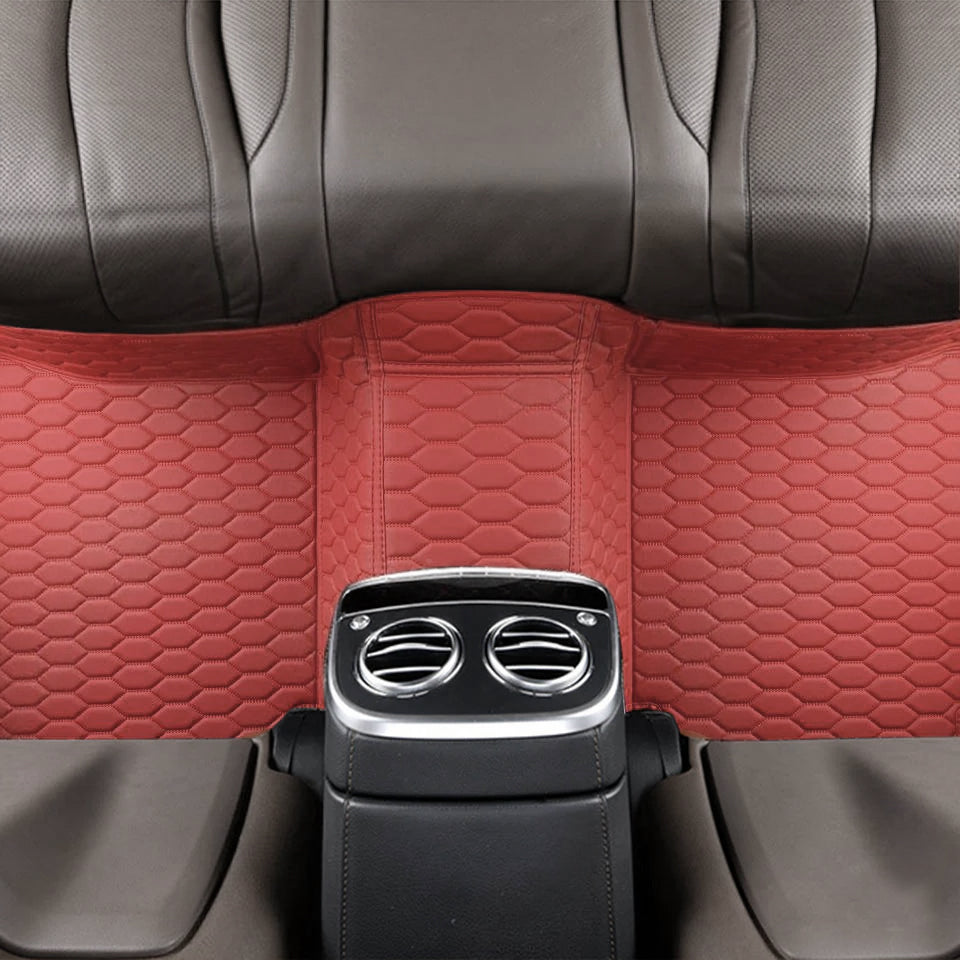 Honeycomb Stitching Custom Luxury Car Floor Mats Set